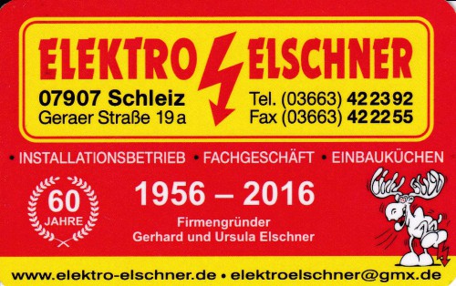 Schleizer Firma Elektro Elschner ist nun auch Onlinesponsor