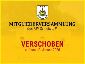 Mitgliederversammlung vom 22. November auf den 10. Januar verschoben