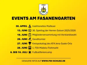 Events - aktuelles Update